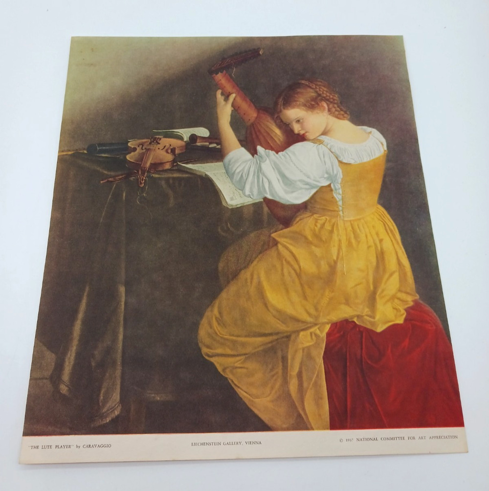 1937 Print The Lute Player Caravaggio National Committee For Art Appreciation